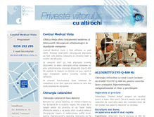Tablet Screenshot of clinica-vista.ro